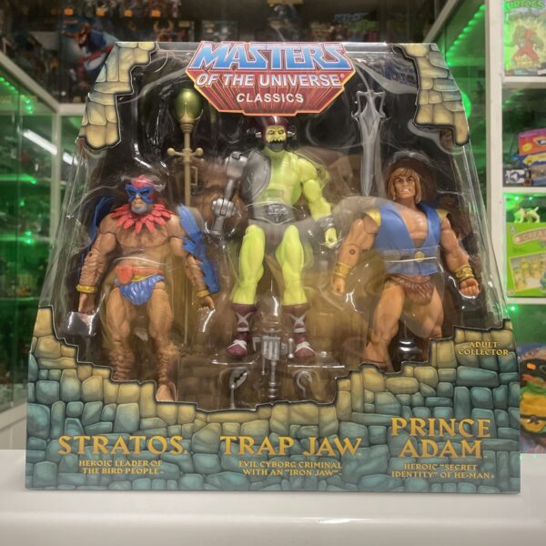 Mattel STRATOS TRAP JAW PRINCE ADAM Super 7 MOTUC Power Con Exclusive  NUOVO - immagine 5