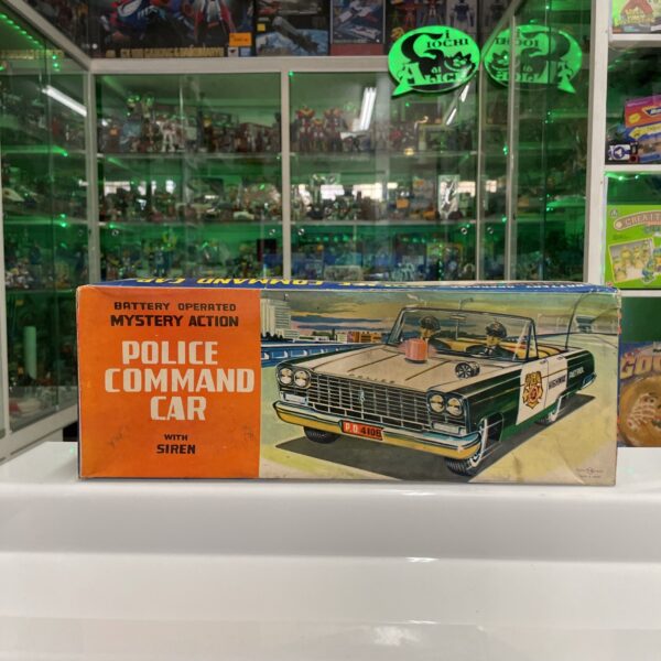 NOMURA T.N. Toys Mystery Action POLICE COMMAND CAR Tin Toys Vintage P.D.4108