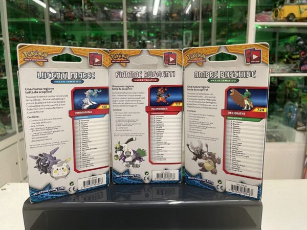 POKEMON Nintendo Lot 3 Mazzi Tematico Carte  Sole e Luna Full Art set Sealed - immagine 3