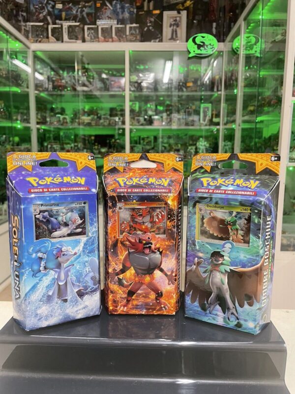 POKEMON Nintendo Lot 3 Mazzi Tematico Carte  Sole e Luna Full Art set Sealed