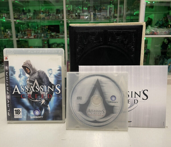 SONY Ps3 Playstation Assassin's Creed Pal ita + Soundtrack + Prints + Booklet