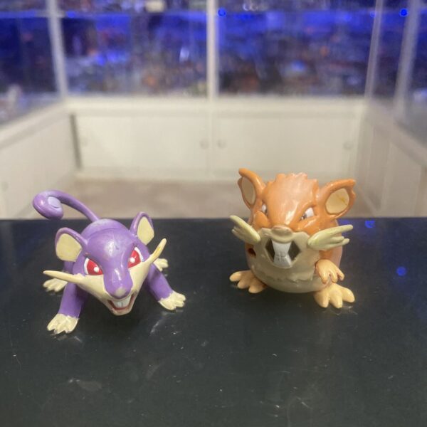 TOMY RATATA & RATICATE Pokemon card figures TOMY originali - immagine 3