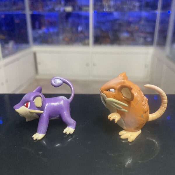 TOMY RATATA & RATICATE Pokemon card figures TOMY originali - immagine 4