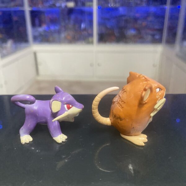 TOMY RATATA & RATICATE Pokemon card figures TOMY originali - immagine 6