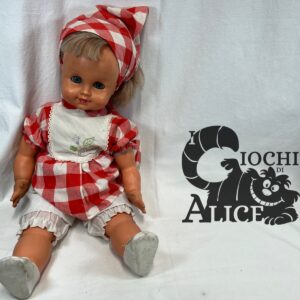 Bambola Vintage Sebino Patatina Versione Vestito A Quadri Rosso Made in italy