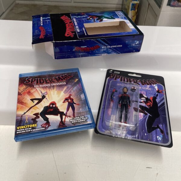 Blu-Ray  SPIDERMAN Into The Spider Verse NUOVO Limited con Figure - immagine 6