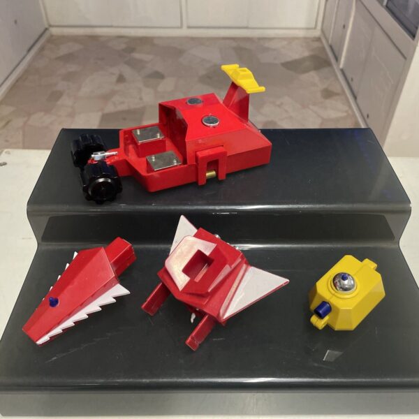Bullmark  Daibaron Set Dx Gasshin Chogokin Tokusatsu Vintage con Box 1980s Jap - immagine 15