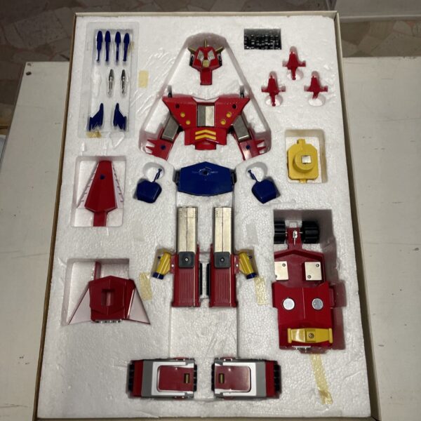 Bullmark  Daibaron Set Dx Gasshin Chogokin Tokusatsu Vintage con Box 1980s Jap - immagine 10