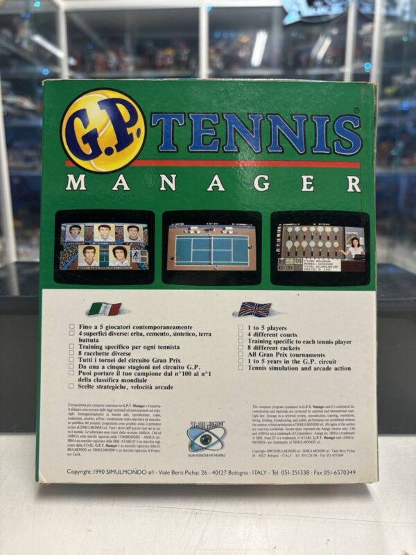 Commodore C64 G.P. Tennis Manager Commodore Cassette Box Simulmondo - immagine 3