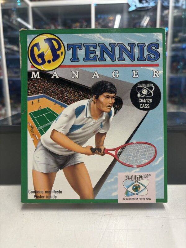 Commodore C64 G.P. Tennis Manager Commodore Cassette Box Simulmondo