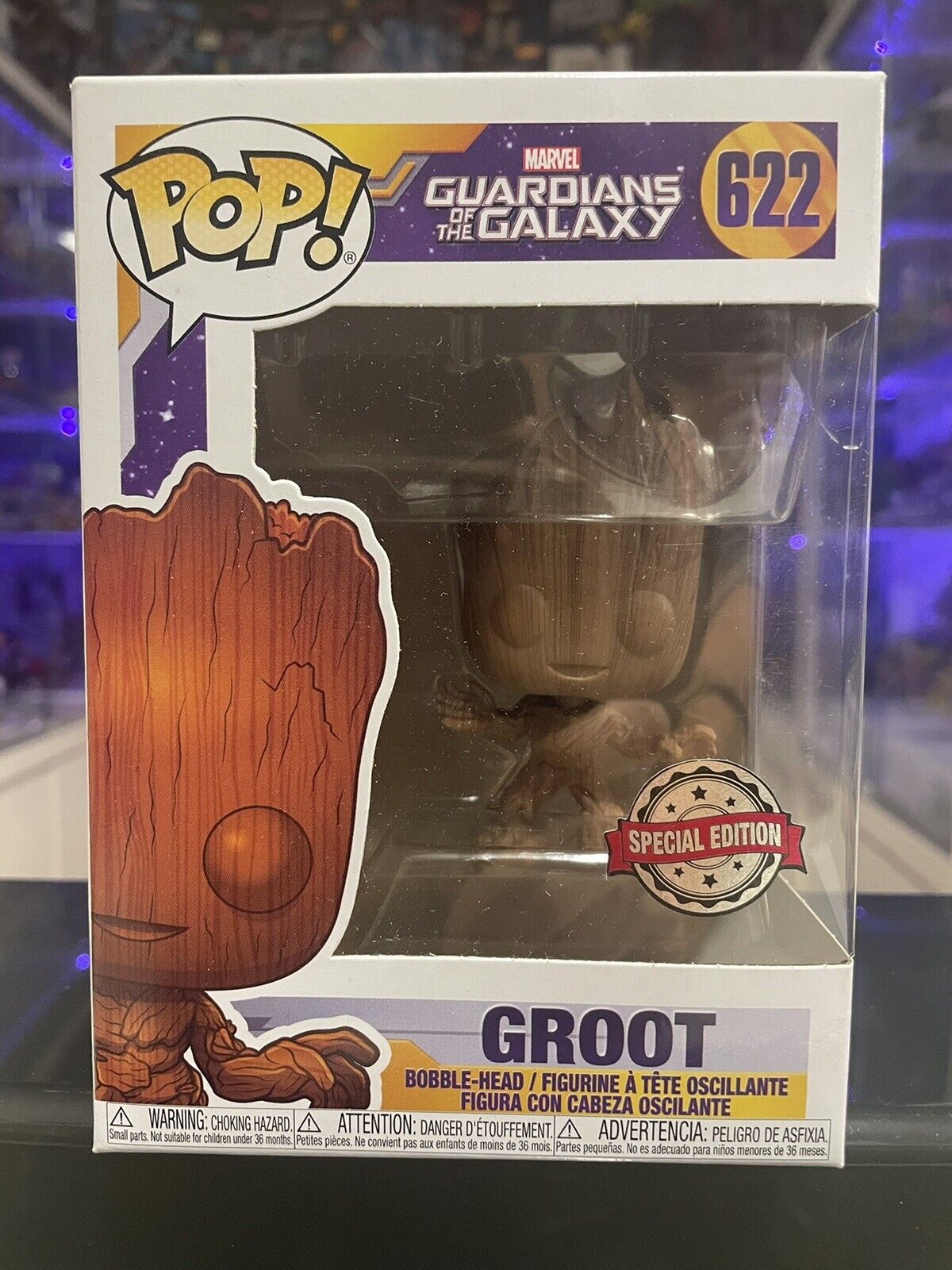 Funko-Pop-Guardians-of-the-Galaxy-622-Groot-Special-Edition-144844572309