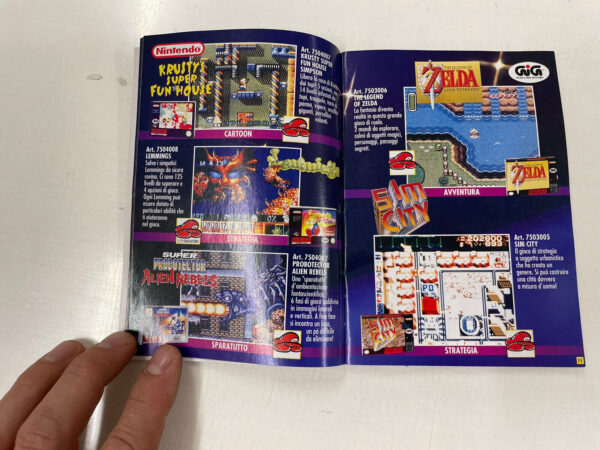 GIG  CATALOGO GIOCHI PREZIOSI SUPER NINTENDO SNES NUOVO MATTEL - immagine 6
