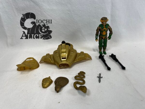 Hasbro Gi Joe - Serpentor, Cobra Emperor with Air Chariot 1986