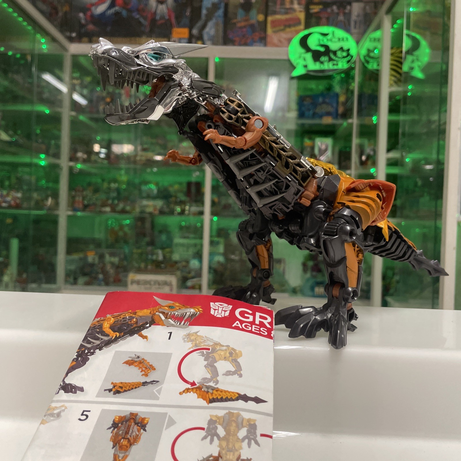 Hasbro Transformers - GRIMLOCK - MOVIE Leader Class AoE COMPLETO!!!
