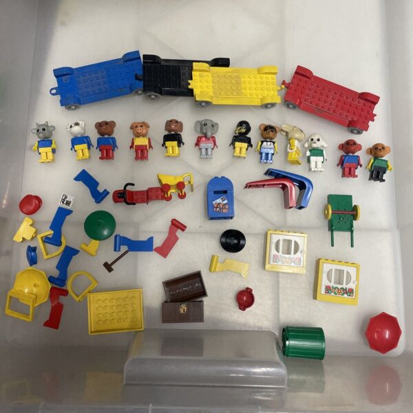 Lego Lotto Vintage Anni 80 tutto ORIGINALE kg 0,3 FABULAND Personaggi Pezzi Spec
