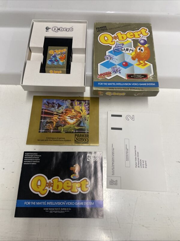 PARKER - Video Game Q*Bert Q Bert - Versione INTELLIVISION Nuovo - immagine 6