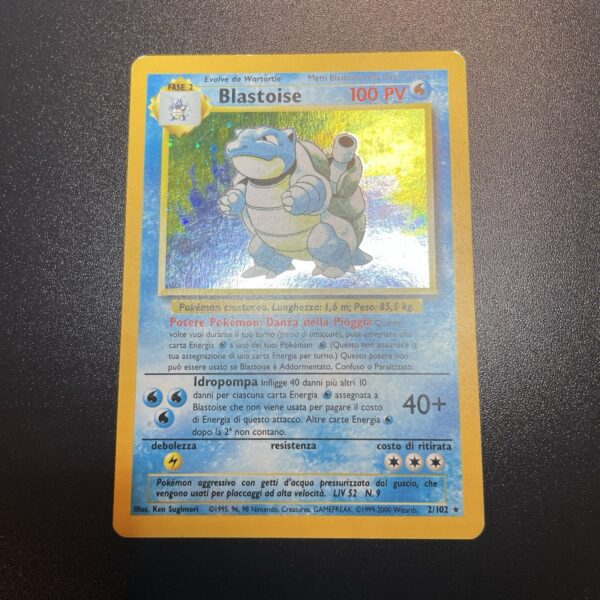 Pokemon Nintendo  Blastoise 2/102 Set Base Rara Holo ITA - VG - tcg - immagine 3